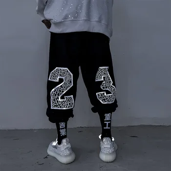 Yansıtıcı Eşofman Altı Erkekler Ve Kadınlar Rahat Spor alıştırma külodu Sonbahar Harajuku Moda Streetwear Pamuk Spor koşu pantolonları Yeni