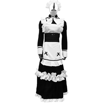 Derebeyi Narberal Gama Cosplay Kostüm hizmetçi elbise saç aksesuarı ıle Cadılar Bayramı Üniforma Kıyafet Custom Made Herhangi Bir Boyut 11