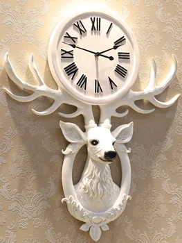 Geyik kafası duvar saati oturma odası modern minimalist sanat lüks kişilik moda İskandinav Avrupa yaratıcı ev saati