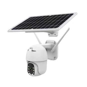 Tam Renkli PTZ WiFi Güneş Kamera Gece Görüş Q5 Güneş Paneli Güvenlik Monitör Video Kaydedici Topu Gözetim Interkom Kamera