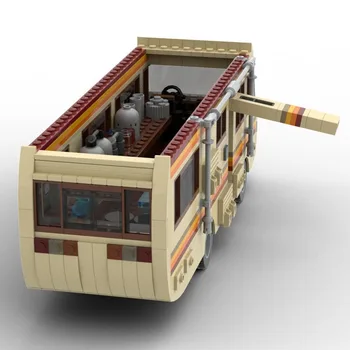 Buildmoc Film Serisi RV Klasik Walter Beyaz Pinkman Pişirme Lab RV Fikirleri Yapı Taşları Tuğla Oyuncaklar Çocuk Hediyeler ıçin MOC-20606 0