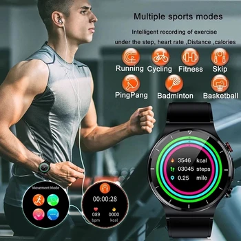 2022 EKG + PPG akıllı saat Erkekler Kalp Hızı Kan Basıncı Izle Sağlık spor ızci IP68 Su Geçirmez xiaomi için akıllı saat IOS