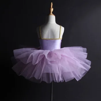 H2721 Çocuk Bale Dans Elbise Kostümleri Prenses Kız Sevimli Gözleme Tutu Elbiseler Çocuklar Profesyonel Performans Giyim