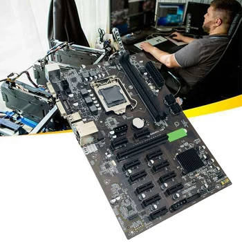 B250 BTC Madencilik Anakart ile G3920 CPU + soğutma Fanı 12 Xgraphics Kart Yuvası LGA 1151 DDR4 SATA3.0 USB3.0 için BTC Madenci