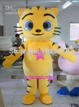 Sarı kedi maskot kostümleri satılık anime karnaval kostüm Cadılar Bayramı elbise çocuklar parti