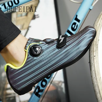 Moda Stil Kendinden Kilitleme Bisiklet Ayakkabı Ultralight Açık MTB Yarış Yol Bisikleti Ayakkabıları Nefes Spor SPD Bisiklet Sneakers 11