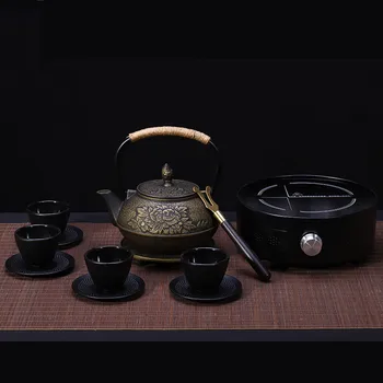 Özel kaynar su ısıtıcısı için kaynar çay demir demlik ve dökme demir su ısıtıcısı çay yapmak için set kung fu çay seti çay su ısıtıcısı 900 ml