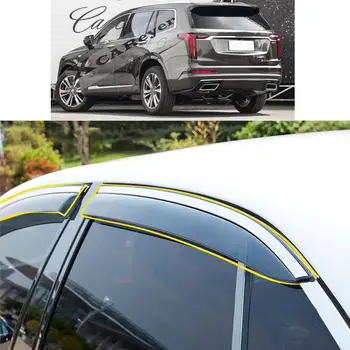 Araba Vücut Şekillendirici Sticker Plastik pencere camı Rüzgar Visor Yağmur / Güneş Koruma Havalandırma Tenteler Parçaları Cadillac XT6 2019-022