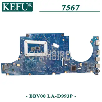 KEFU LA-D993P orijinal anakart için Dell Inspiron 15-7567 ile İ5-7300HQ GTX1050-4GB Laptop anakart