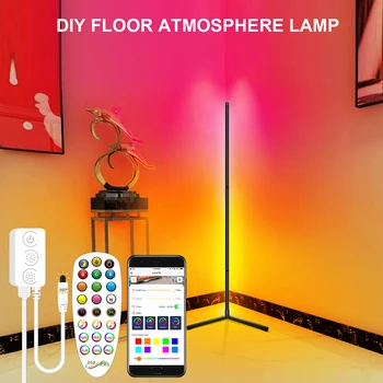 Led Zemin Lambası Modern Stehlampe Dimmbar Renk Değiştirme Ayakta Aydınlatma Yatak Odası Oturma Odası Için Lampara De Pasta