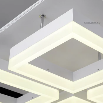 Fabrika doğrudan LuxuryModern akrilik LED tavan lambaları dikdörtgen oturma odası lamba yatak odası çalışma Restoran vardır