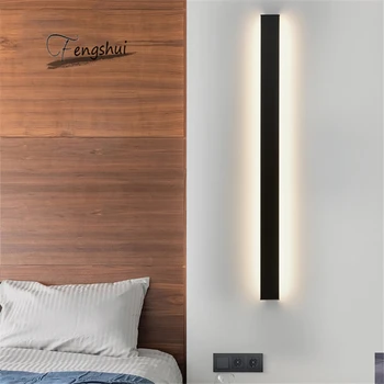 Iskandinav Yatak Odası başucu LED Duvar Lambası Oturma Odası arka plan LED duvar ışık Koridor Koridor Merdiven Uzun Ayna ön Lamba aydınlatma