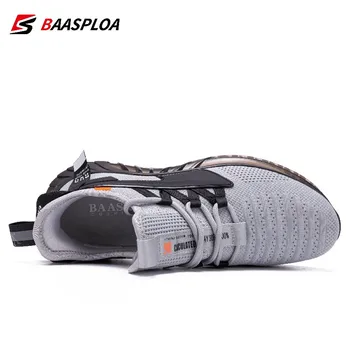 Baasploa Moda rahat yürüyüş ayakkabısı Erkekler Için 2022 erkek Tasarımcı Örgü Hafif Sneakers Dantel-Up Erkek Açık Spor Ayakkabı