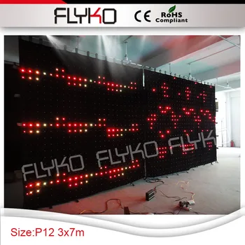 Ücretsiz kargo 3 m * 7 m led duvar Piksel 120mm en iyi fiyat son teknoloji esnek LED video perde
