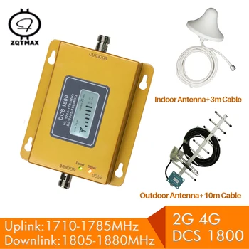 ZQTMAX 2g 4g mobil sinyal amplifikatörü dcs 1800 tekrarlayıcı gsm 1800 MHz sinyal güçlendirici Bant 3 lte hücresel 13dBi Yagi anten ile