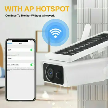 IP Wifi Güneş Kamera PIR 1080 P HD Açık Akıllı Ev CCTV Güvenlik Video Gözetim Kablosuz IP66 Su Geçirmez Iki Yönlü Ses