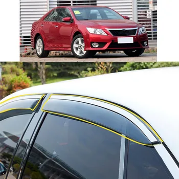 Araba Vücut Styling Sticker Plastik pencere camı Rüzgar Visor Yağmur / Güneş Koruma Havalandırma TOYOTA Camry 7th 2012 2013 2016 2017