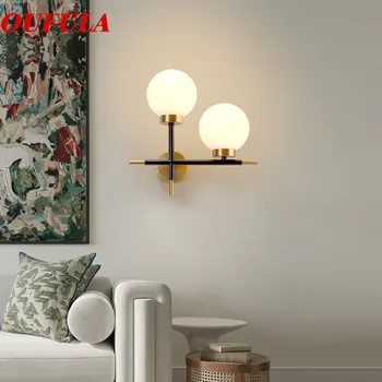 AOSONG Kapalı Duvar Lambaları Fikstür Bakır Modern LED Aplik Çağdaş Yaratıcı Dekoratif Ev Fuaye Koridor Yatak Odası İçin 0