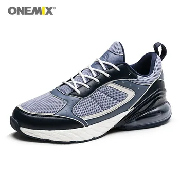 ONEMIX hava yastığı Ayakkabı Erkekler Orijinal Nefes Örgü spor ayakkabılar Açık Şok Emme Yumuşak Orta Taban Koşu Kadın Sneakers