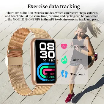 2021 LIGE Yeni Moda akıllı saat Erkek Kadın Bilgi Hatırlatmak Kalp Hızı Spor Spor Tracke IP68 Su Geçirmez Android IOS İçin