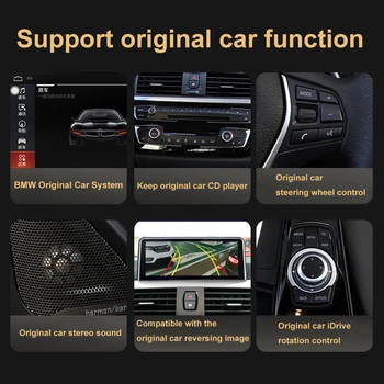 1920 * 720 P 12.3 İnç Android 10.0 Araba Radyo Stereo Çalar GPS Navigasyon BMW X1 E84 için (2018-2019) CIC Sistemi
