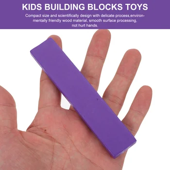 100Pcs yaratıcı ahşap ekle oyuncaklar ilginç DIY blokları çocuklar eğitim