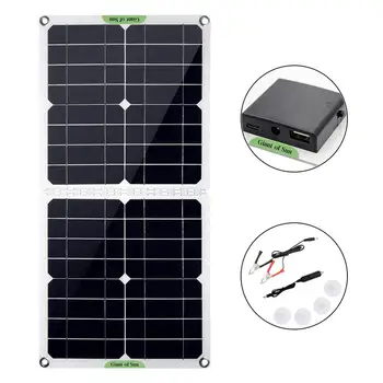 Protable 100 W 18 V Esnek Güneş Panelleri PWM Yarı Esnek Güneş Paneli Monokristal 12 V Pil Panelleri Solar Charger ForTraval