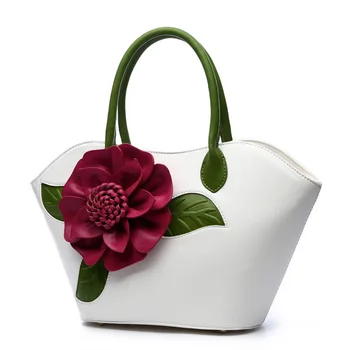 Kadın Örgü Çiçekler Omuz Çantaları Düz Renk Tasarım Çanta Kadın 2021 Için Moda Çanta Lady Retro Classis Baget Kılıf