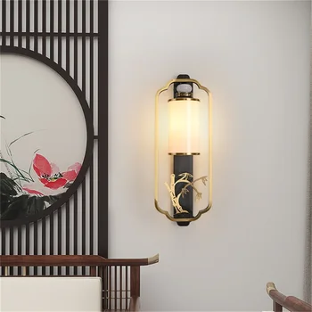 AOSONG kapalı duvar lambaları Modern pirinç yaratıcı LED aplikleri ışık ev dekorasyon için