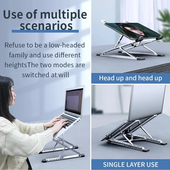 Alüminyum Alaşım Ayarlanabilir Destek Tablet Tabanı Dizüstü Standı Tabanı Para PC Ergonomik laptop standı MacBook Air Pro İçin