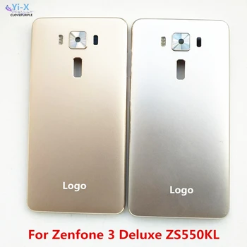 5 adet / grup arka pil asus için kapak Zenfone 3 Deluxe ZS550KL Z01FD pil bölmesi kapağı arkası Konut ile Kamera Lens