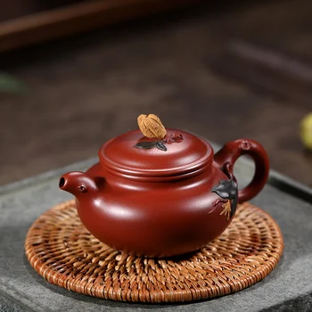 Tavsiye saf manuel Gu Jingzhou yixing mor kil demlik zhu seti çay servisi büyük kapasiteli dahongpao archaize pot