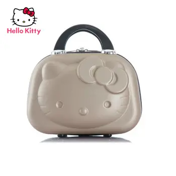 Hello Kitty Sevimli Karikatür Bavul Basit Seyahat Yatılı Bagaj Taşınabilir Günlük İhtiyaçlar Saklama kutusu