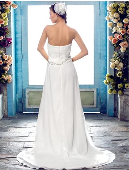 ücretsiz kargo gelin kıyafeti gelinler robe de soiree vestido de noiva 2018 moda romantik casamento Ucuz gelinlik modelleri