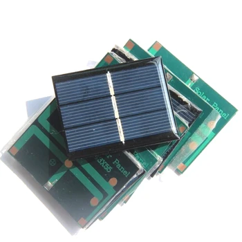 BUHESHUI Polikristal 0.35 W 1.5 V Mini Güneş Paneli Şarj 1.2 V Pil Işık Eğitim Için 43 * 55mm Toptan 500 adet