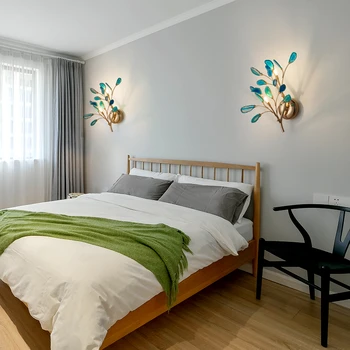 Iskandinav Lüks Akik Duvar yatak odası için lamba, modern ev dekorasyonu Dalları LED duvar ışıkları Oturma Odası Arka Plan Duvar Aplik 1