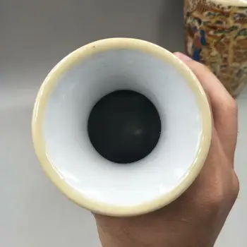 Çin Jingdezhen Porselen Vazo El-Boyalı Hizmetçi Büyük Vazo bir Çift 1