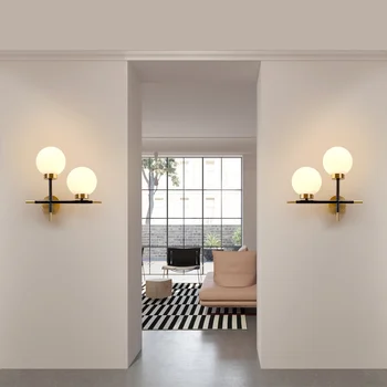 AOSONG Kapalı Duvar Lambaları Fikstür Bakır Modern LED Aplik Çağdaş Yaratıcı Dekoratif Ev Fuaye Koridor Yatak Odası İçin 1