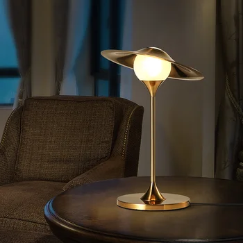 Iskandinav modern minimalist LED demir cam abajur masa lambası çalışma odası başucu lambası 1