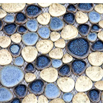 Mavi Akdeniz tarzı parke taşı seramik mozaik fayans mutfak backsplash çini banyo duş şömine koridor HMC1002 2