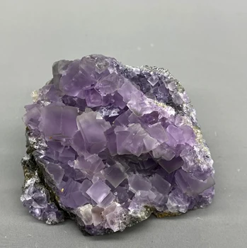 BÜYÜK! 162g Doğal Küp Mor florit küme mineral örnekleri Mücevher seviyesi Taşlar ve kristaller ücretsiz kargo 2