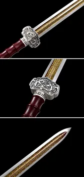 Han Hanedanı Geleneği Çin Kılıç El Dövme Bahar Çelik Bıçak Tam Tang Kılıç Gerçek Keskin Espada Chinesa Savaş Hazır Kılıç 2
