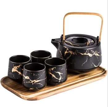 15 adet / takım Narin Kemik çini Kahve Fincan Seti Avrupa Vintage çay Bardağı çay su ısıtıcısı fincan tabağı Seti 2