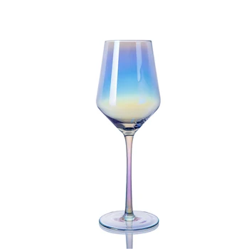 Avrupa Gökkuşağı cam şarap bardağı Kristal Kadeh Kırmızı Şarap şampanya bardakları Renk şarap bardağı Ev düğün Parti Drinkware 2
