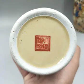 Çin Jingdezhen Porselen Vazo El-Boyalı Hizmetçi Büyük Vazo bir Çift 2