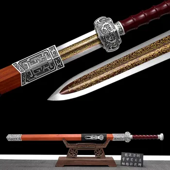 Han Hanedanı Geleneği Çin Kılıç El Dövme Bahar Çelik Bıçak Tam Tang Kılıç Gerçek Keskin Espada Chinesa Savaş Hazır Kılıç 3