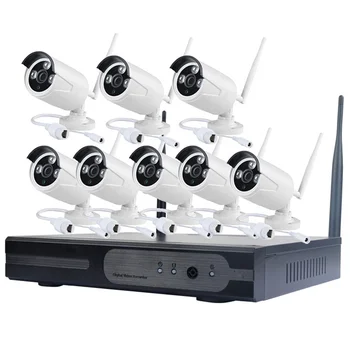 8CH CCTV Kamera Sistemi 3MP WiFi Nvr Kiti Kamera Kablosuz WiFi Ip Kamera Nvr Kiti 3