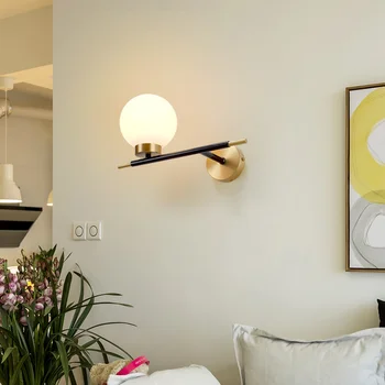 AOSONG Kapalı Duvar Lambaları Fikstür Bakır Modern LED Aplik Çağdaş Yaratıcı Dekoratif Ev Fuaye Koridor Yatak Odası İçin 3