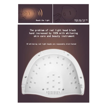 Jel Cilalar için UV Led Tırnak Lambası, Sensörlü ve 3 Zamanlayıcılı Manikür ve Pedikür için 80W UV Jel Tırnak Kurutucu 4