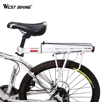 Batı BISIKLET Bisiklet Kargo Rafları Yükseltilmiş Versiyonu MTB Plaj Yol Bisikleti bagaj rafı Yansıtıcı Logo Bisiklet Kickstand bisiklet rafı 4